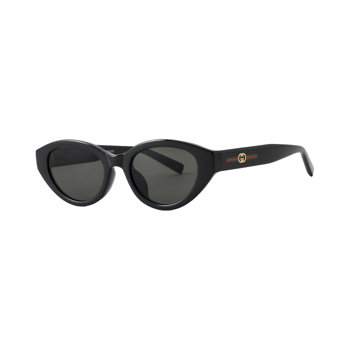 GG2105SA-001 Gucci Round Frame Acetate Sunglasses Black Grey