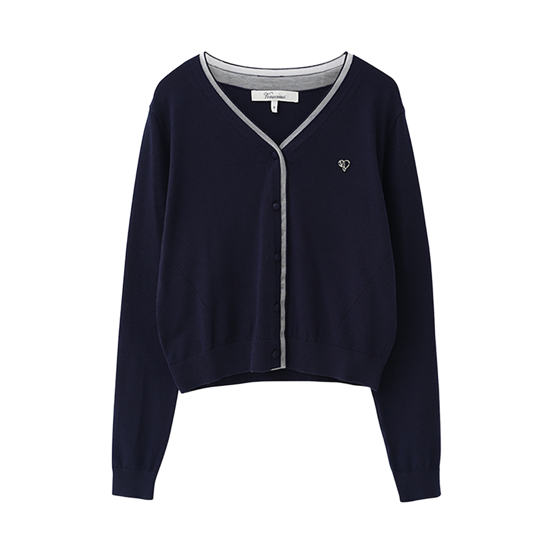VV61KN02NV VIVACIOUS Lune Oganza Layered Knit CD NAVY