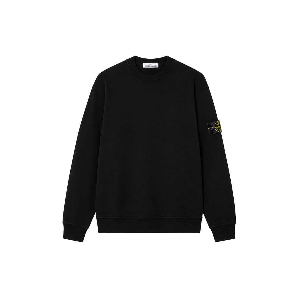 [20% 쿠폰] 스톤 아일랜드 패치 코튼 맨투맨 블랙 - 26FW([20% 쿠폰] Stone Island Patch Cotton Sweatshirt Black - 26FW) - 2