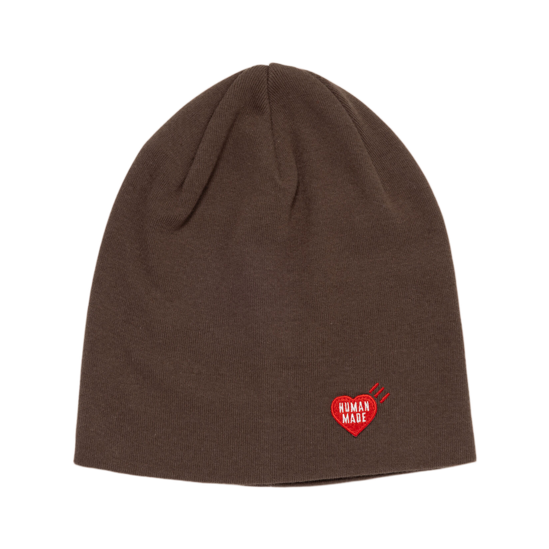 HM31GD032 Human Made Heart Badge Beanie Brown