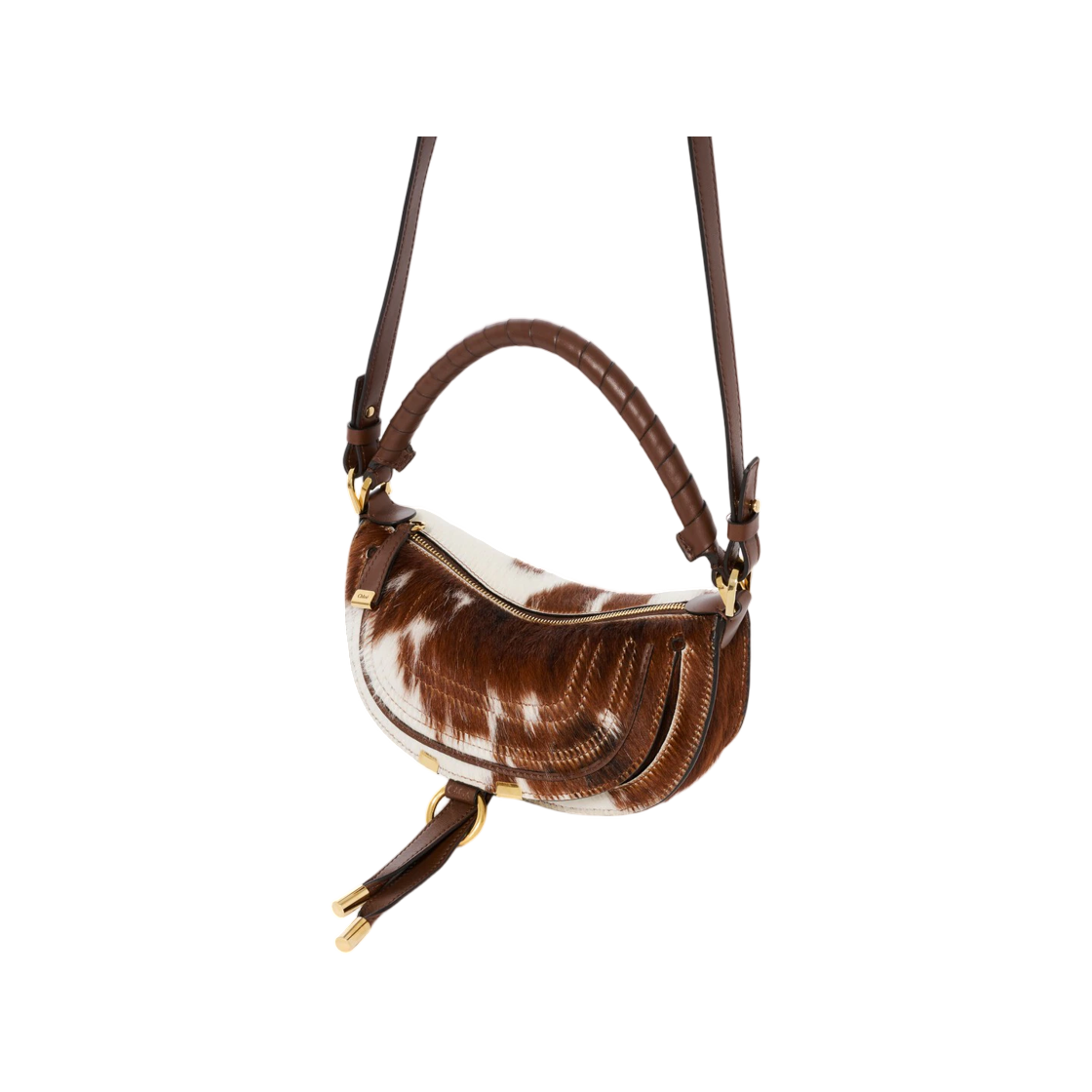 끌로에 미니 마르씨 숄더백 헤어 온 레더 초콜릿(Chloe Mini Marcie Shoulder Bag in Hair On Leather Chocolate) - 2