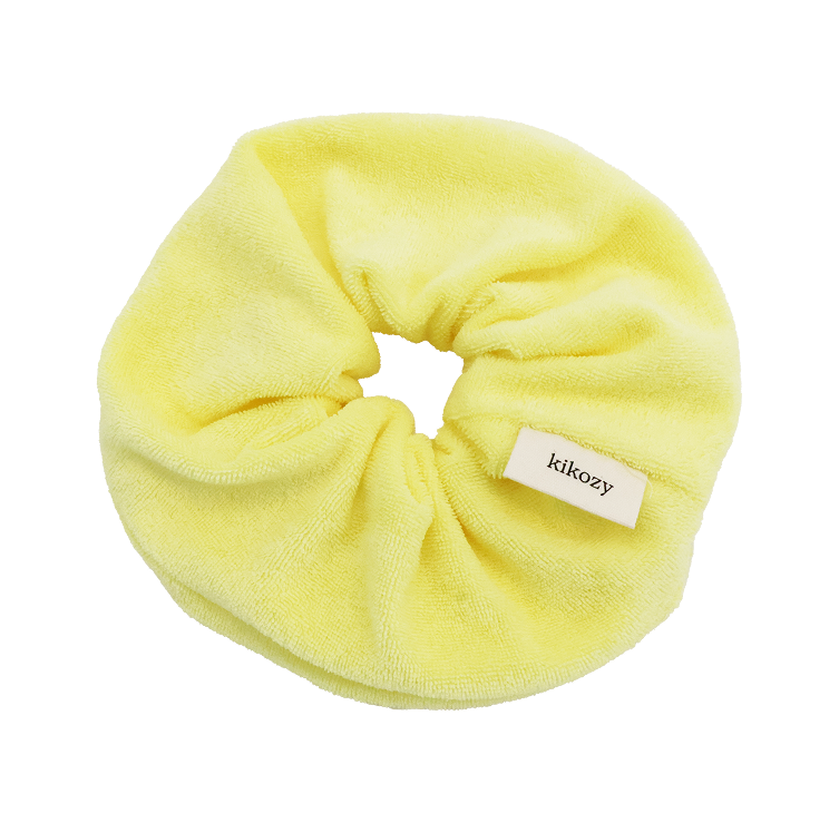 26FW51948 Kikozy Cozy Terry Scrunchie_Lemon