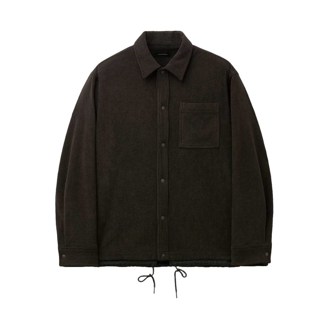 커스텀멜로우 저지 코듀로이 오버셔츠 다크 브라운(Customellow Jersey Corduroy Overshirt Dark Brown) - 1