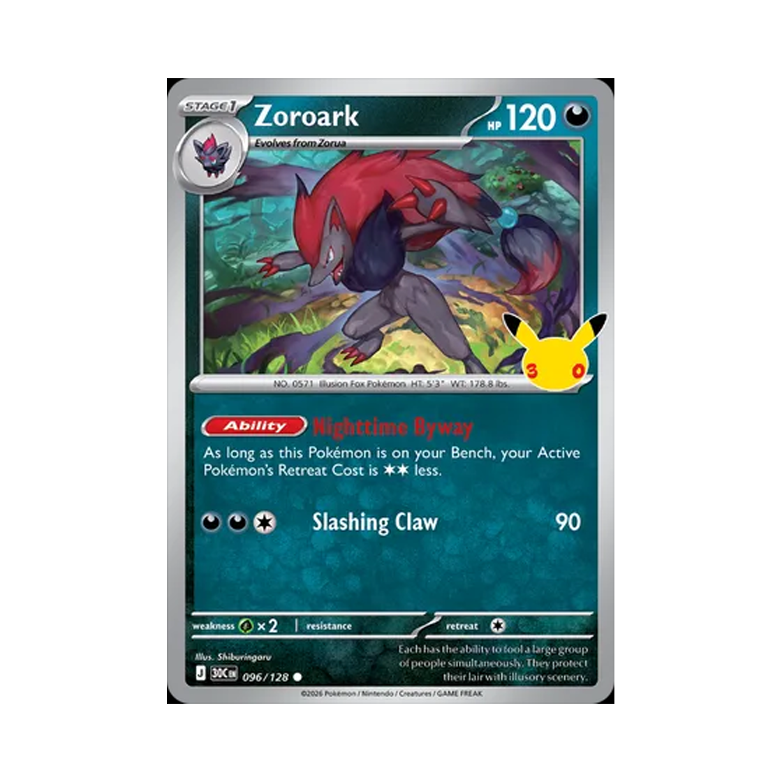 포켓몬 TCG 조로아크 C 30주년 기념 (영문판)(Pokemon TCG Zoroark C 30th Celebration (English Ver.)) - 1