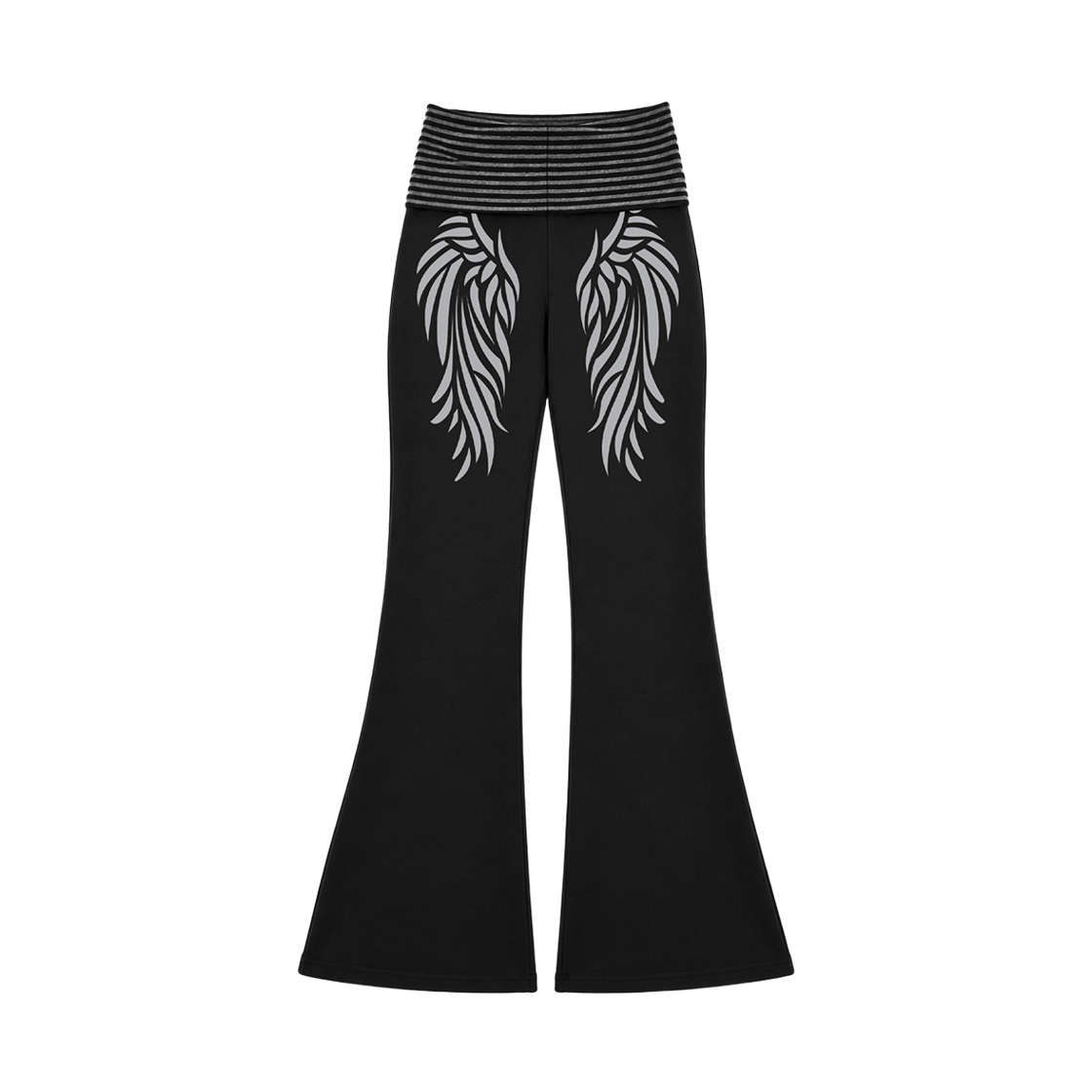[KREAM 단독] 벤힛 x 쿠로미 스트라이프 밴딩 부츠컷 블랙([KREAM 단독] VENHIT x KUROMI Stripe Banding Bootcut Pants Black) - 2