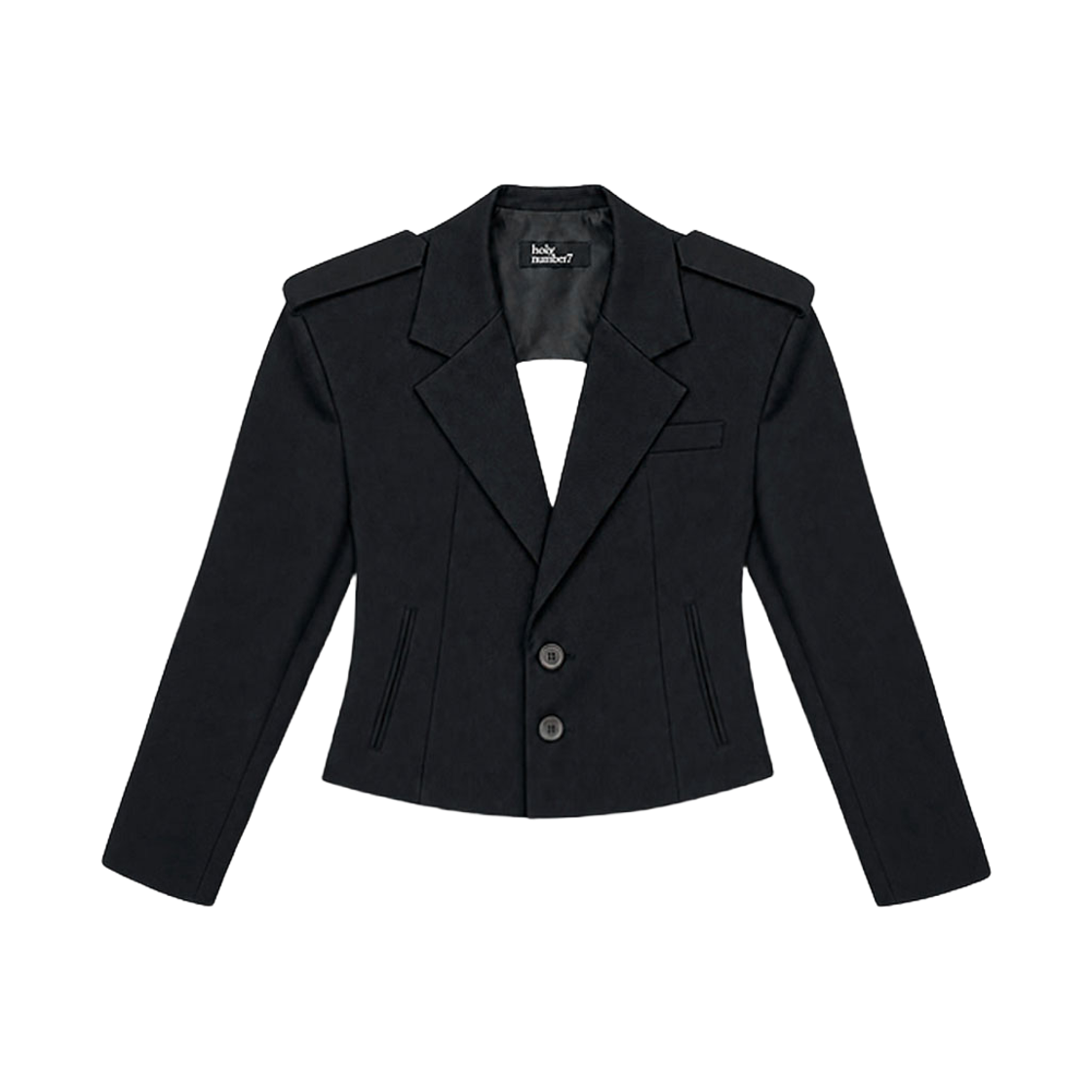 7JA2FC23WSB000 Holy Number 7 Back Cut-Out Tailored Jacket