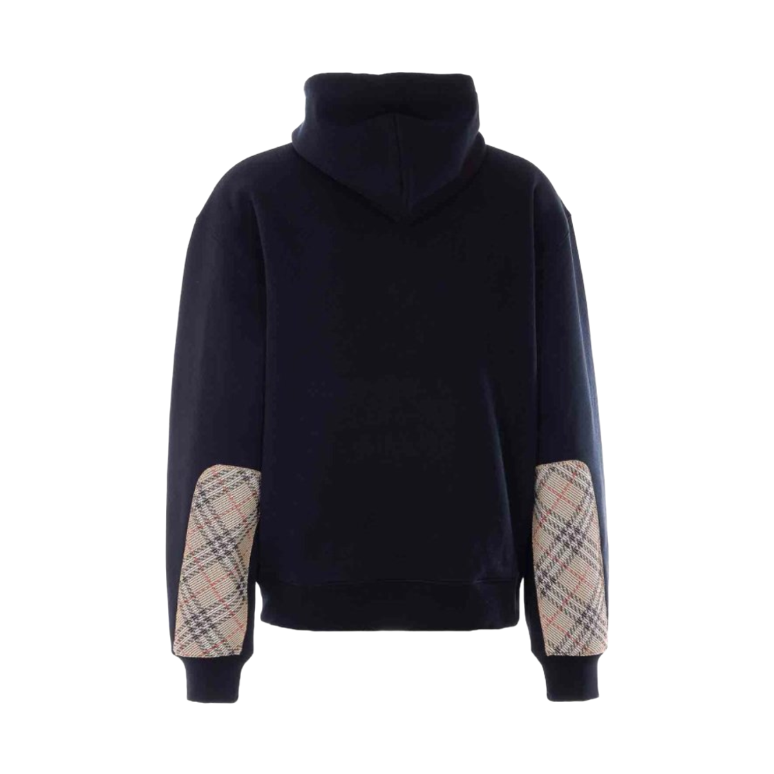 버버리 EKD 자수 클래식 체크 엘보 패치 코튼 후드 티셔츠 블랙(Burberry EKD Embroidered Classic Check Elbow Patch Cotton Hooded T-Shirt Black) - 2