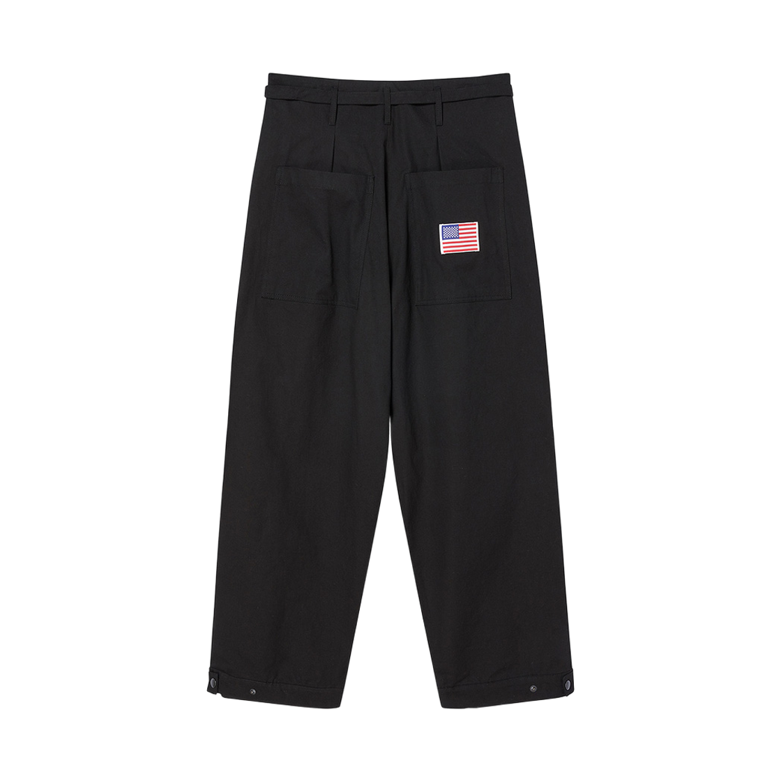 엔 아카이브 벨티드 디테일 코튼 와이드 팬츠 블랙(N ARCHIVE Belted Detail Cotton Wide Pants Black) - 2