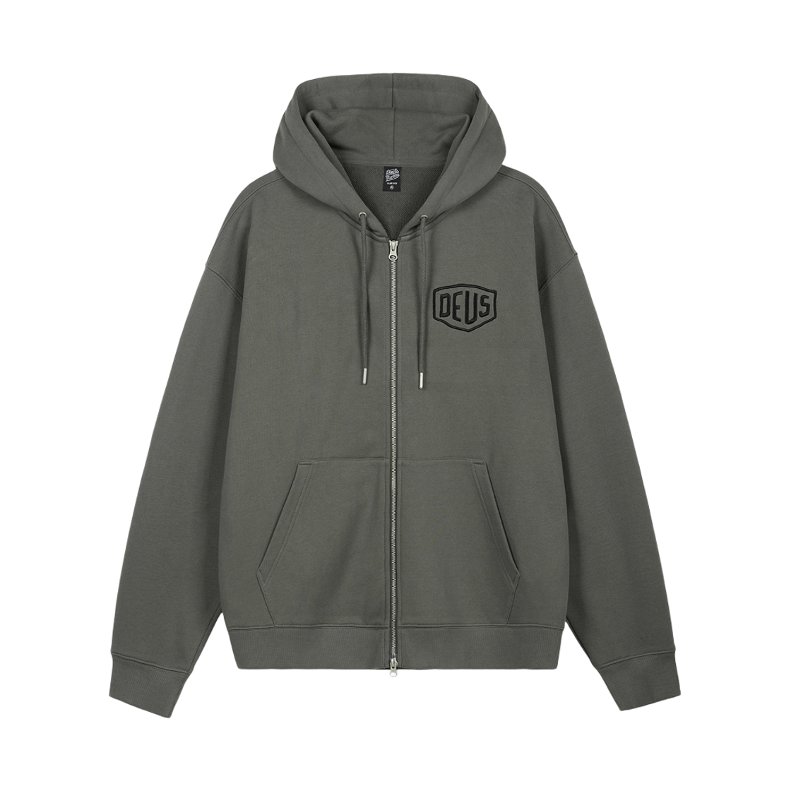 [6% 적립] 데우스 엑스 마키나 서울 컬리지 어드레스 집 후디 차콜([6% 적립] Deus Ex Machina Seoul College Address Zip Hoodie Charcoal) - 2