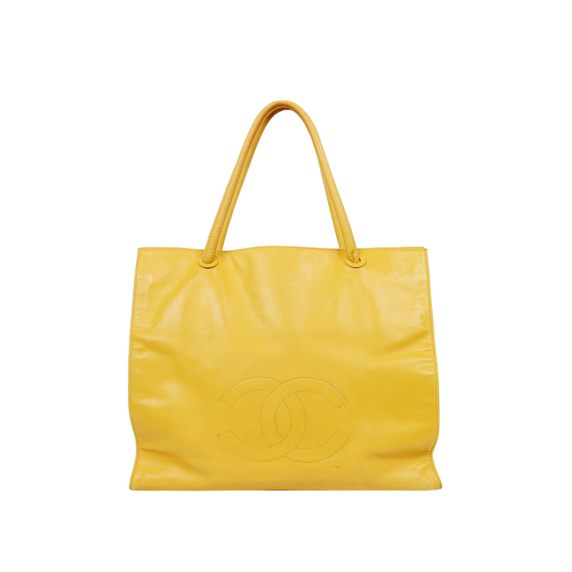 ITF2MBRGMSS6 Chanel Yellow Leather Big CC Shoulder Bag