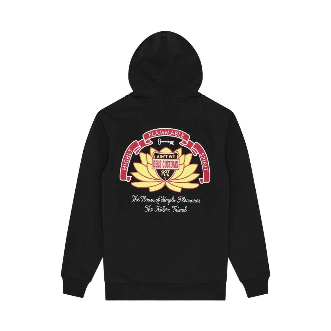 D264UZH343099 [6% 적립] Deus Ex Machina Sacred Crest Zip Hoodie Black