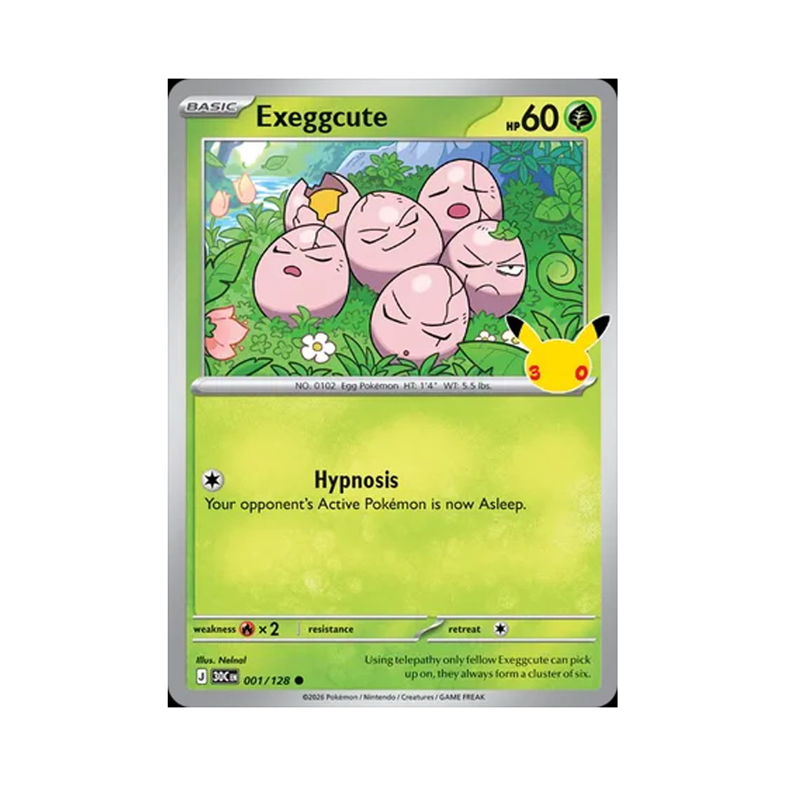 포켓몬 TCG 아라리 C 30주년 기념 (영문판)(Pokemon TCG Exeggcute C 30th Celebration (English Ver.)) - 1