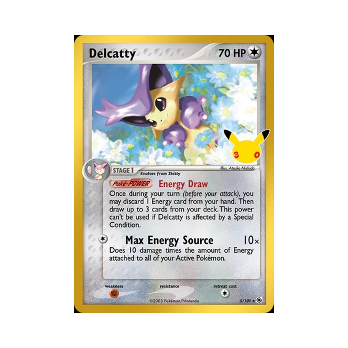 30C5-109 Pokemon TCG Delcatty RH 30th Celebration Classic Collection (English Ver.)