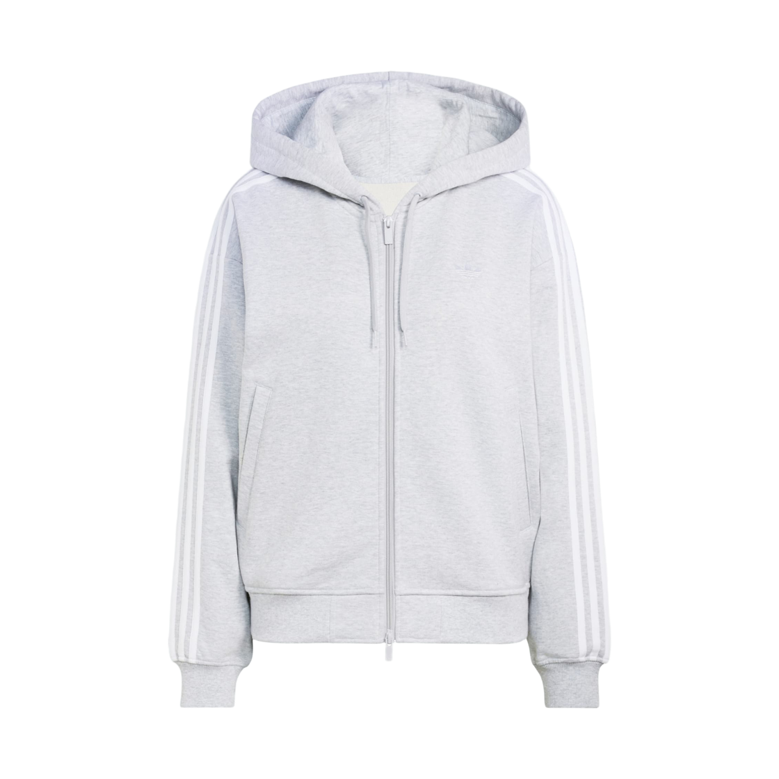 LC8114 Adidas Oversize Zip Hoodie Light Grey Heather - KR Sizing
