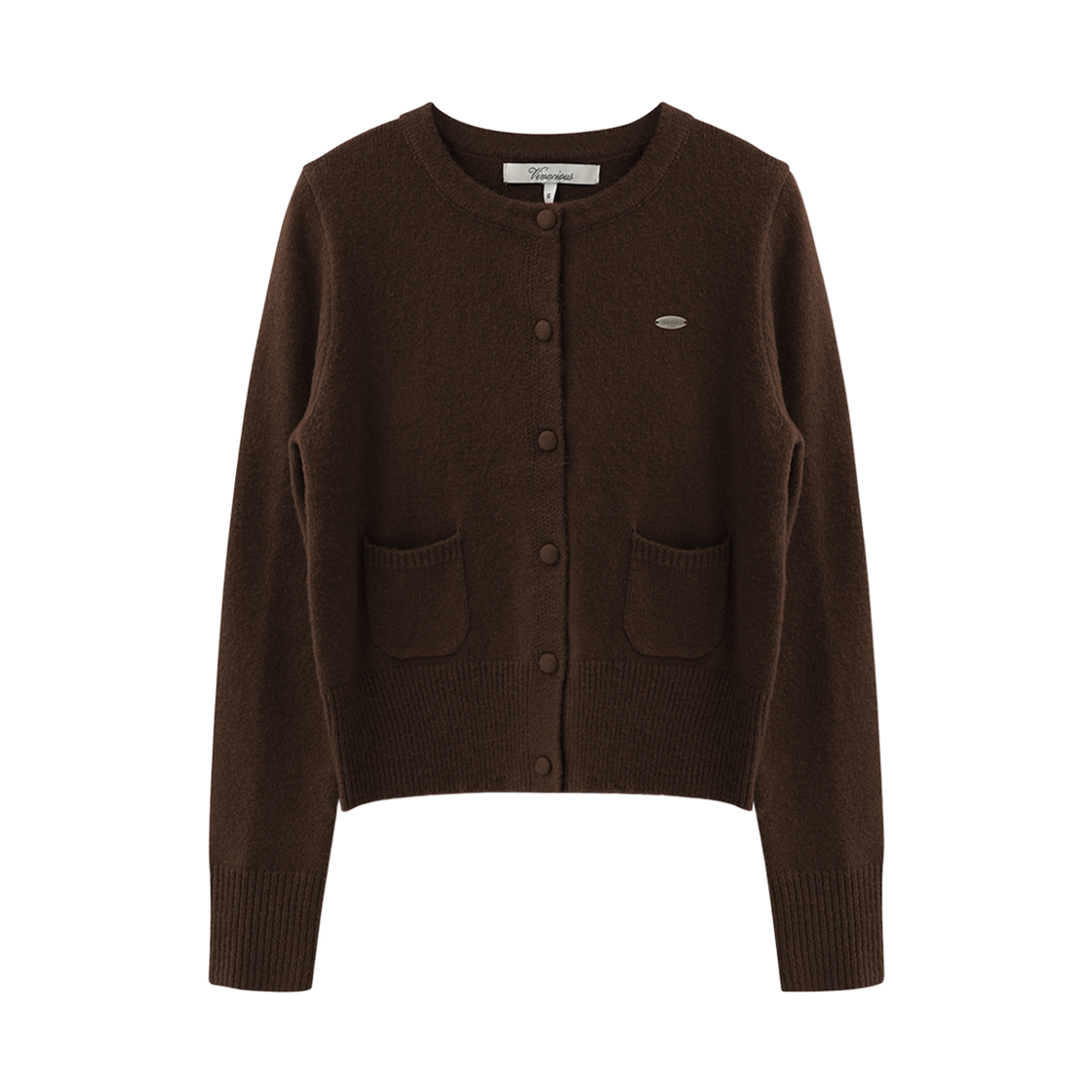 VV63KN07BR VIVACIOUS Eveil Pocket Knit CD BROWN