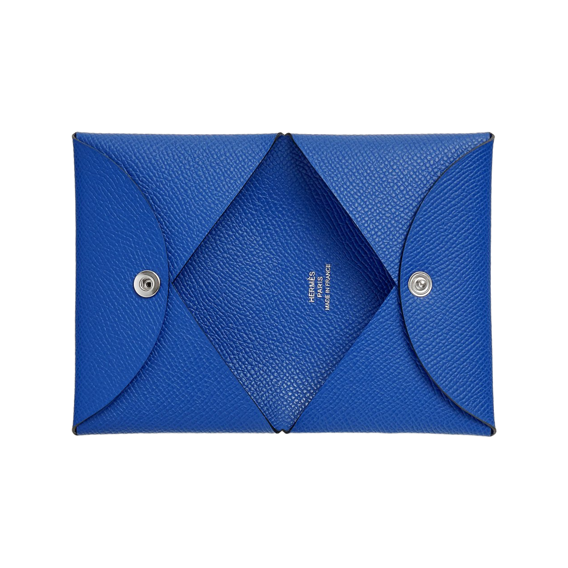 에르메스 칼비 카드 홀더 앱송 & 팔라듐 하드웨어 블루 엘레트리크(Hermes Calvi Card Holder Epsom & Palladium Blue Eletrick) - 2