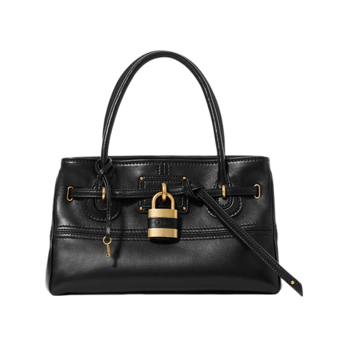 CH26WS823S60001 Chloe Small Paddington Sling Top Handle Bag in Soft Leather Black