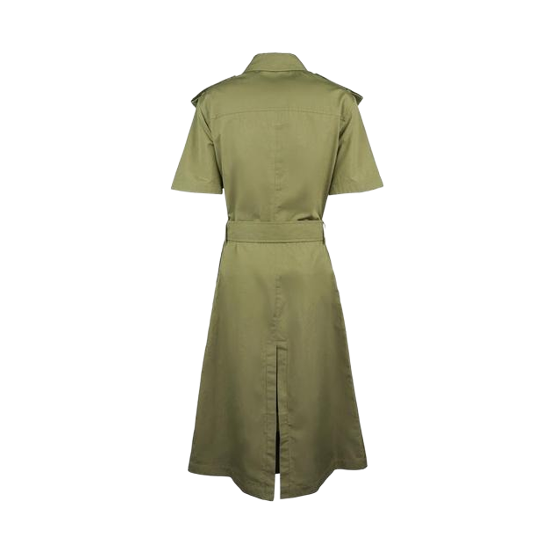(W) 버버리 타이 웨이스트 셔츠 드레스 카키((W) Burberry Tie-Waist Shirt Dress Khaki) - 2