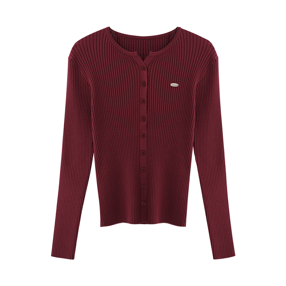 VV63KN02BUG VIVACIOUS Clarte Y-neck Slim Fit Knit CD BURGUNDY