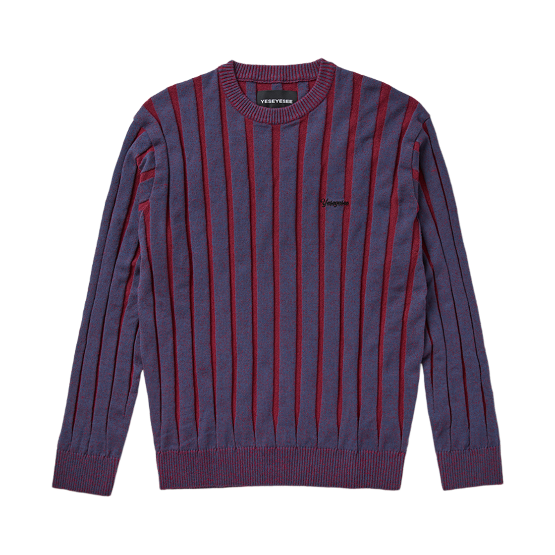 YS251KKNPK02NAV YESEYESEE Stipe Knit Pullover Navy