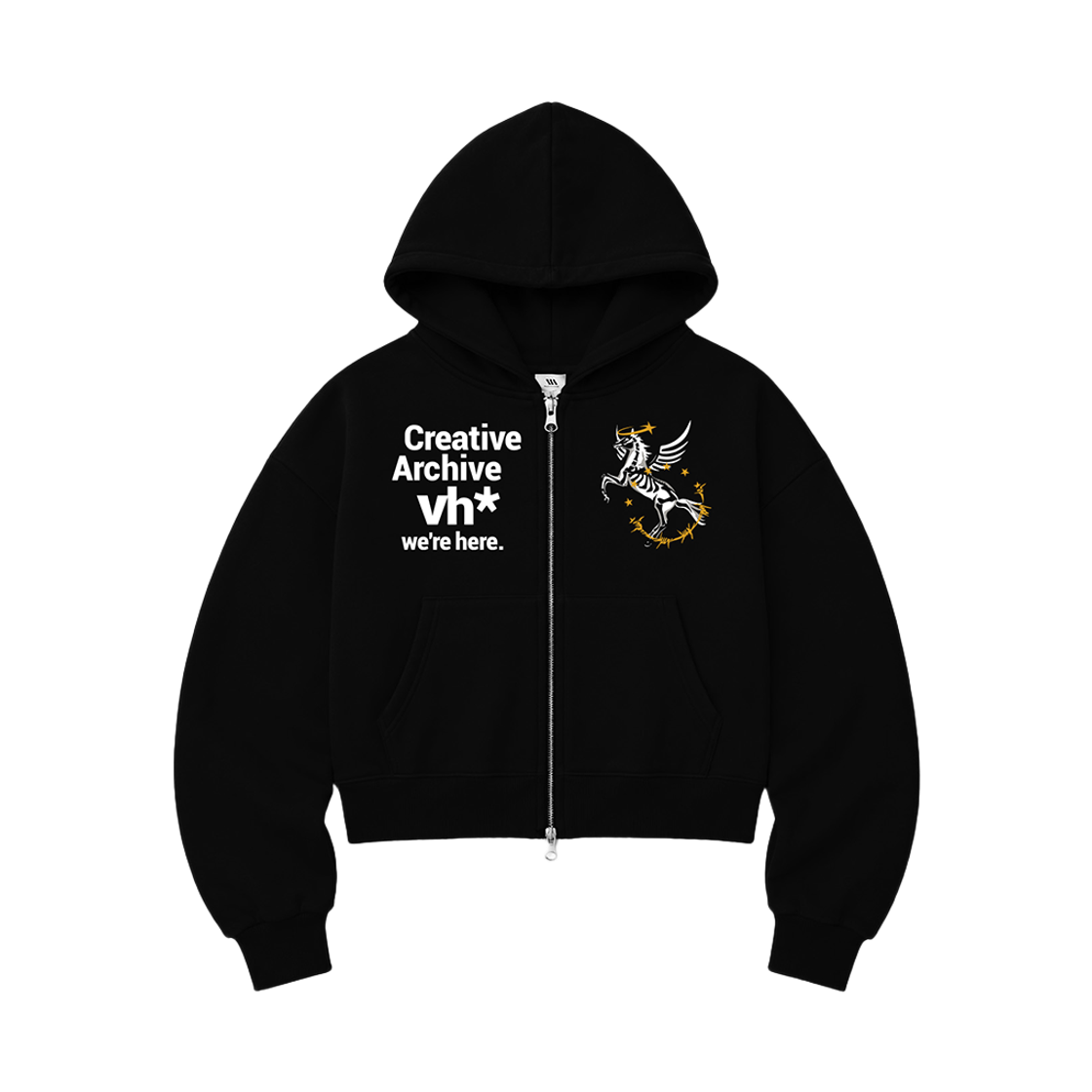 벤힛 VH CIRCLE 후드집업 블랙(Venhit VH CIRCLE Zip-Up Hoodie Black) - 2