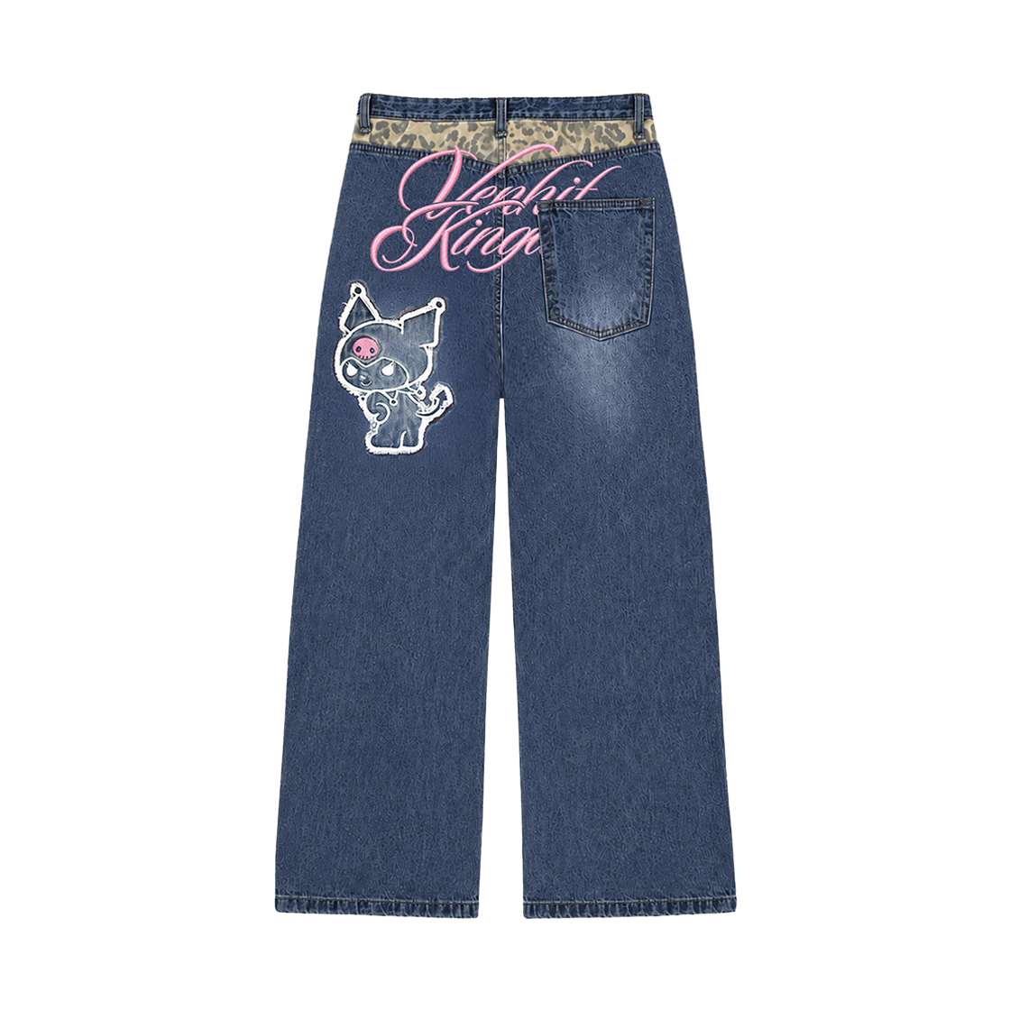 VK6F007 [KREAM 단독] VENHIT x KUROMI Applique Denim Pants BLUE