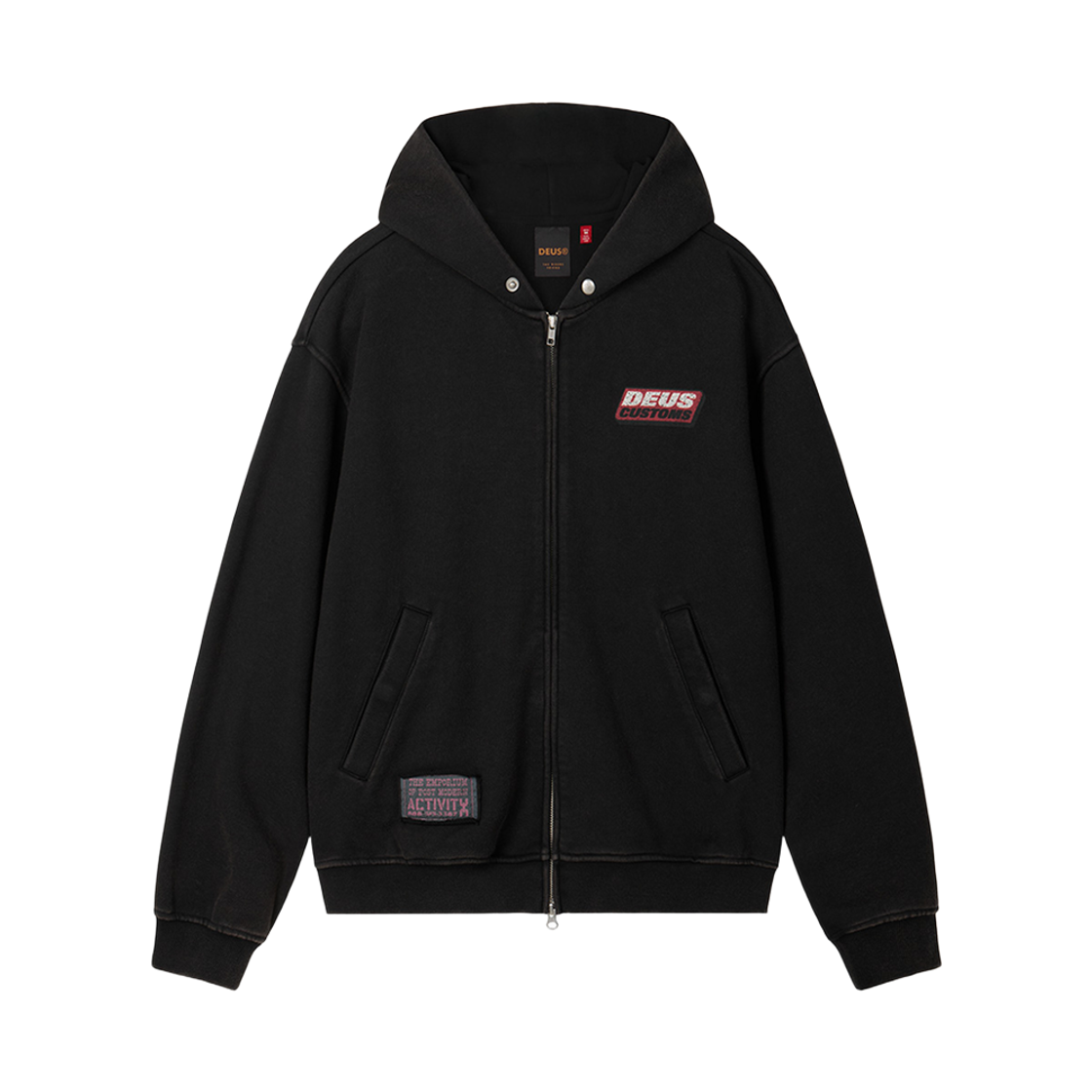D263UZH220099 [6% 적립] Deus Ex Machina Graphic Zip Hoodie Black