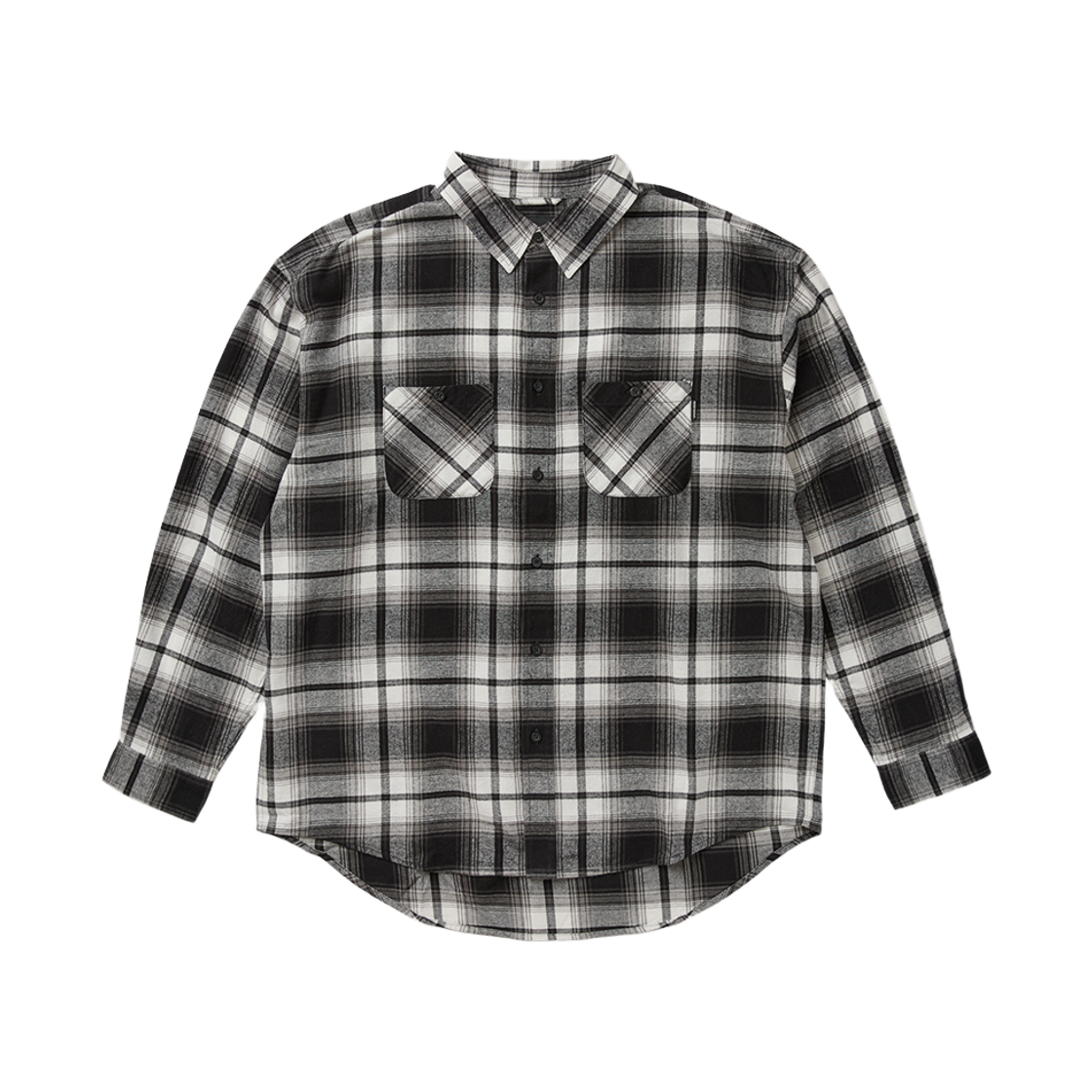 YS250WSHTL01BLK YESEYESEE Flannel Check Shirt Black