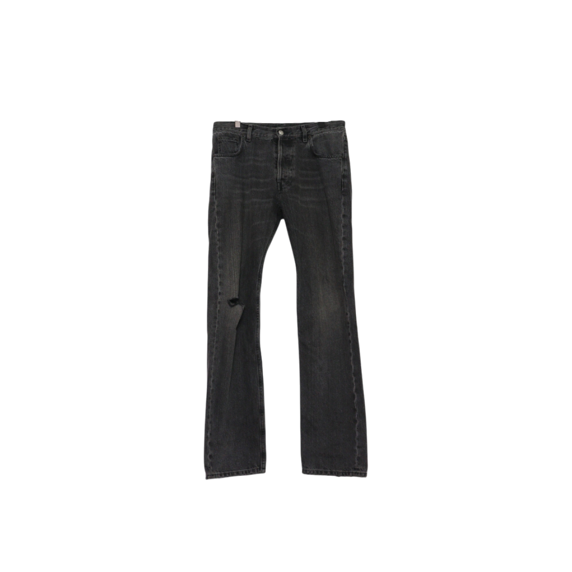 ITKRK6JG5IMT Balenciaga Black Cotton Distressed Denim Pants