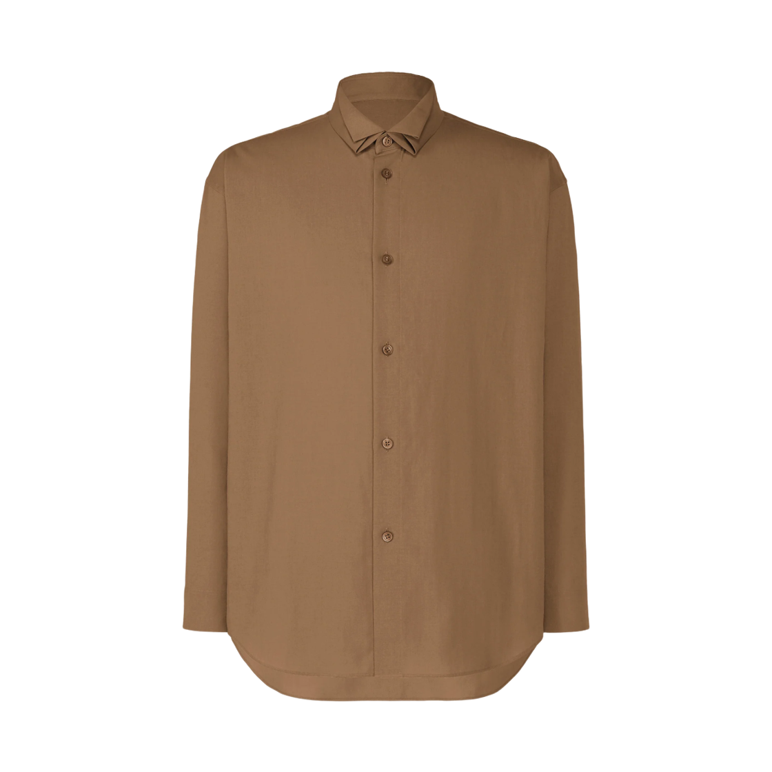 HP63-FJ306-44 Homme Plisse Issey Miyake PL Ramie Shirt Brown