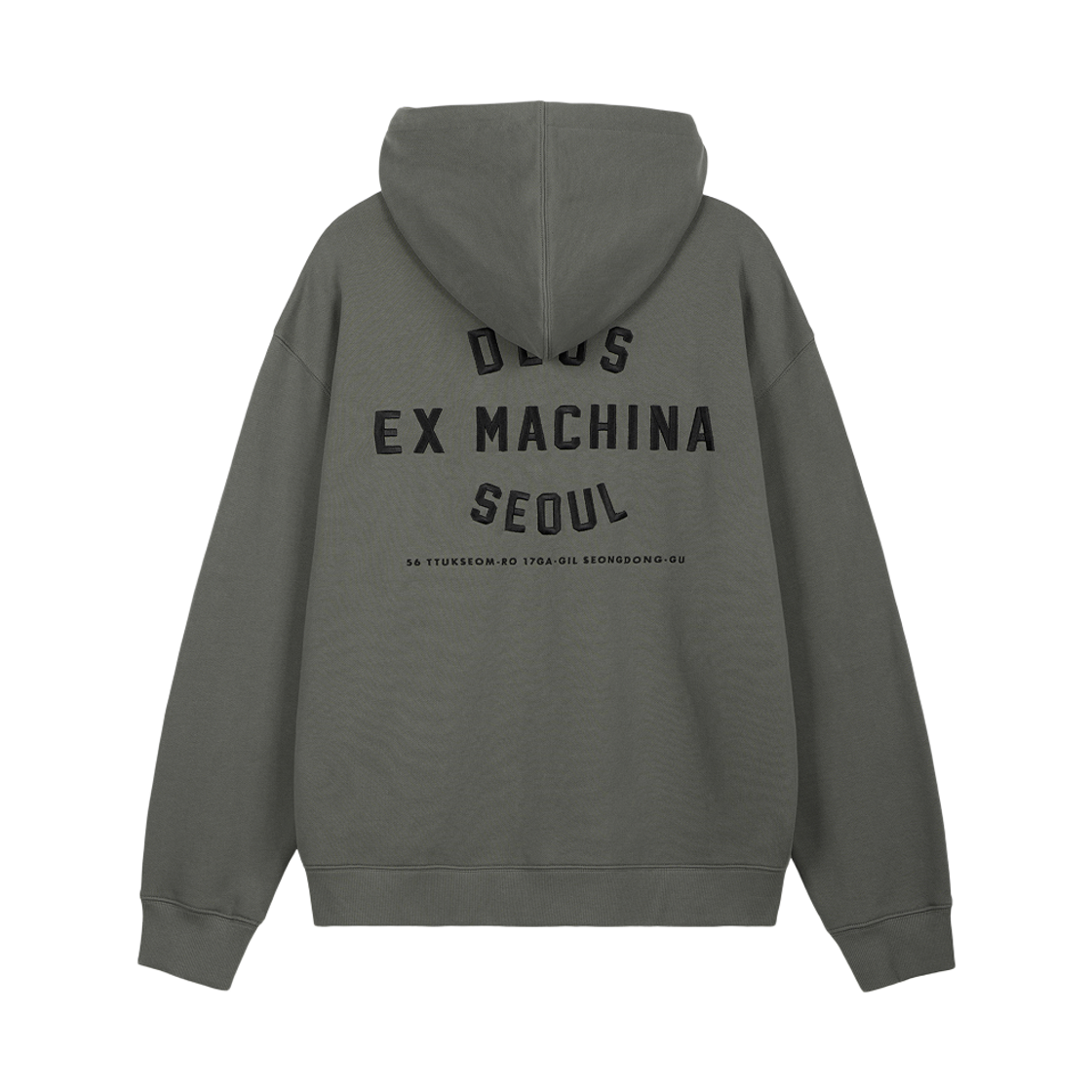 D263UZH010094 [6% 적립] Deus Ex Machina Seoul College Address Zip Hoodie Charcoal