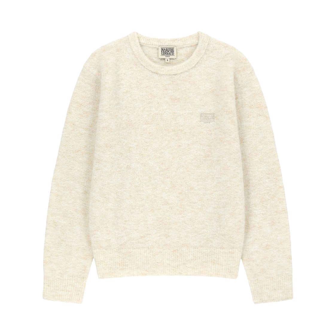마리떼 프랑소와 저버 스몰 클래식 로고 부클 니트 풀오버 아이보리(Marithe Francois Girbaud Small Classic Logo Boucle Knit Pullover Ivory)