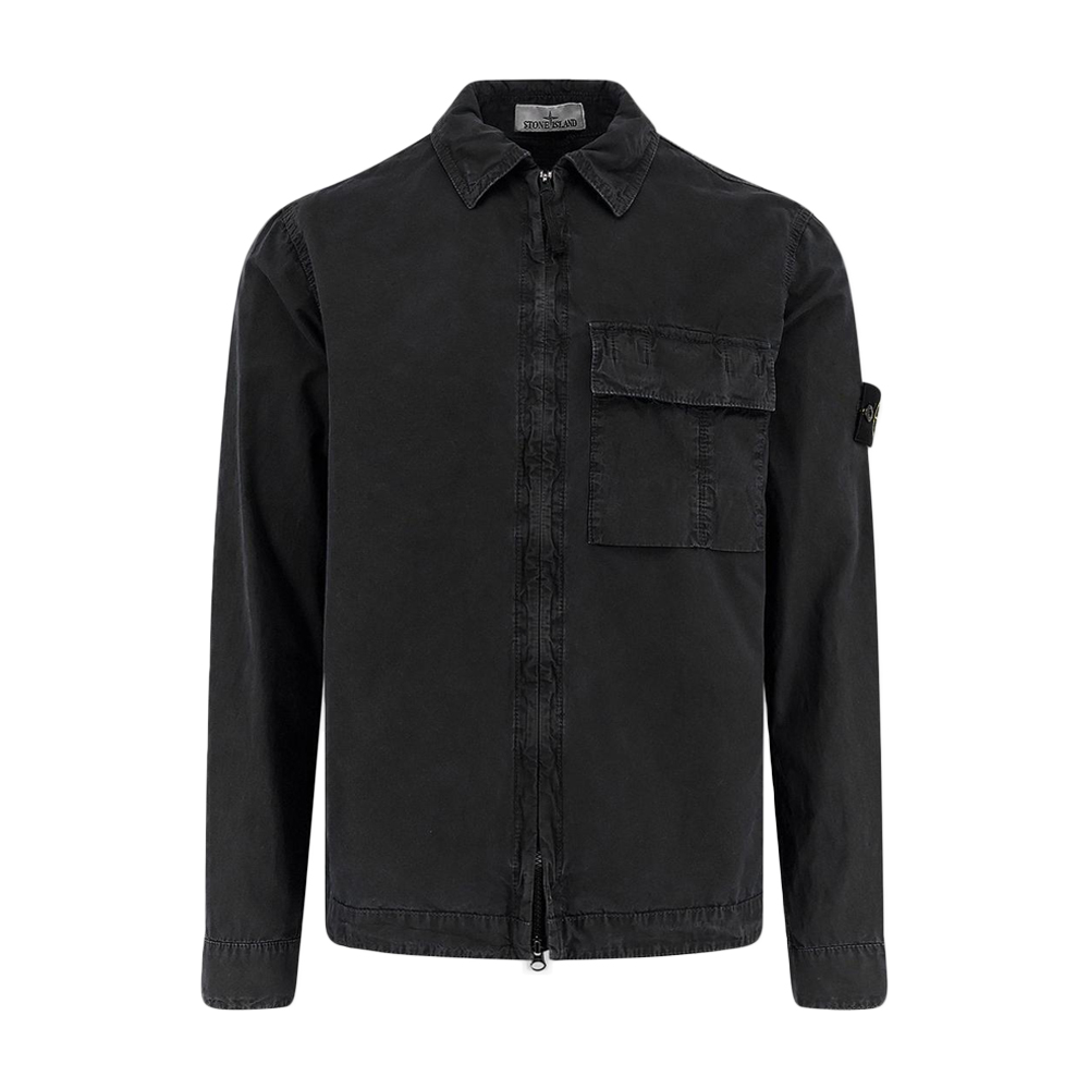 [20% 쿠폰] 스톤 아일랜드 패치 오버셔츠 자켓 블랙 - 26SS([20% 쿠폰] Stone Island Patch Overshirt Jacket Black - 26SS) - 2