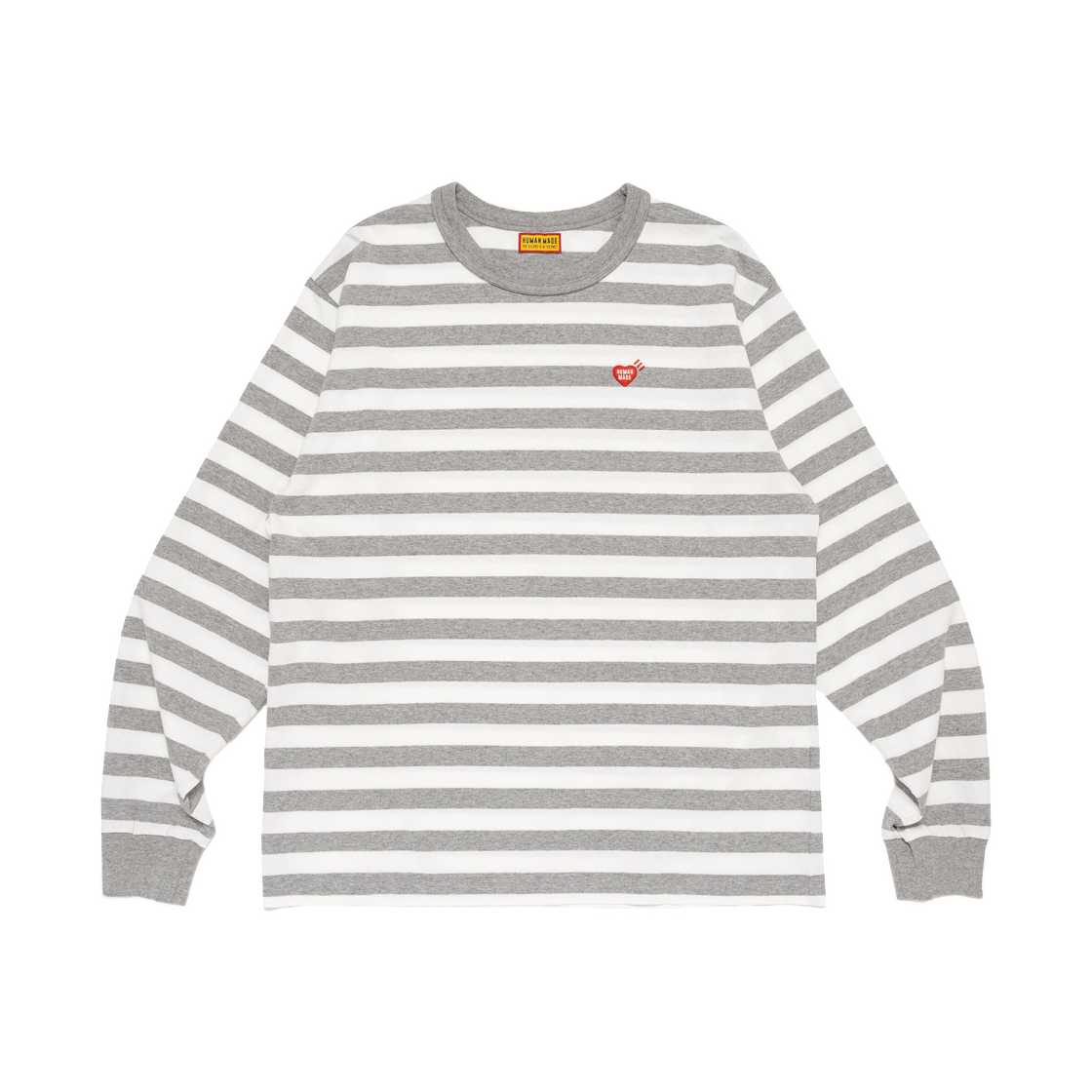 HM32CS026 Human Made Striped L/S T-Shirt Gray