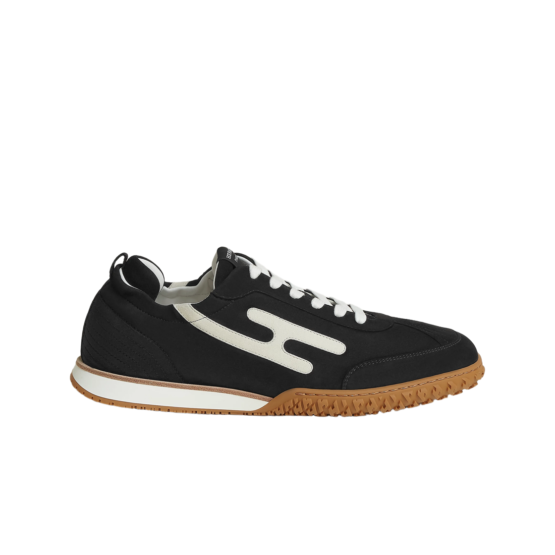 H242925ZH01 Hermes Jet Sneakers Suede Goatskin & Noir Blanc
