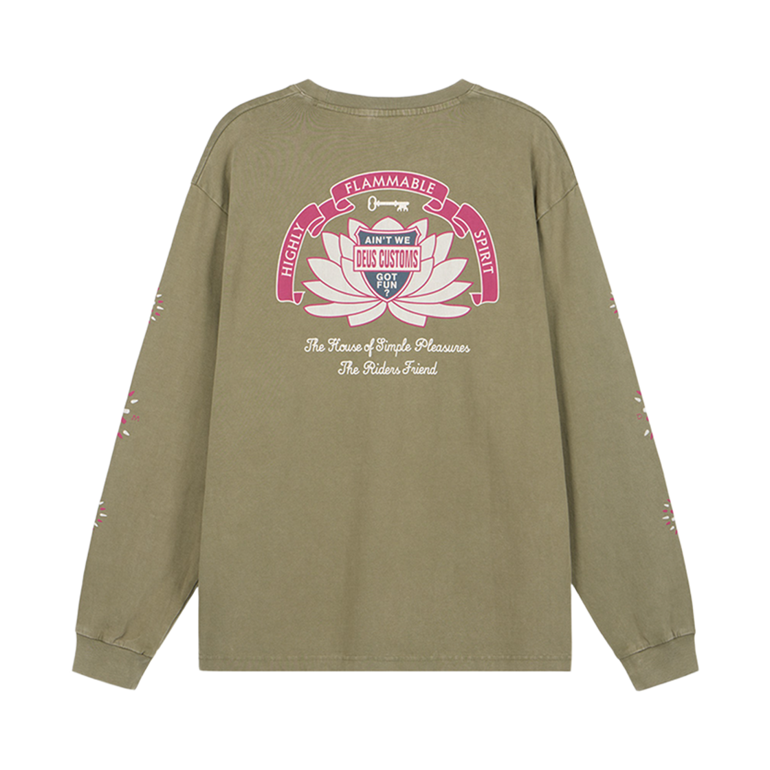 D263ULT230055 [6% 적립] Deus Ex Machina Sacred Chest Ls Tee Khaki
