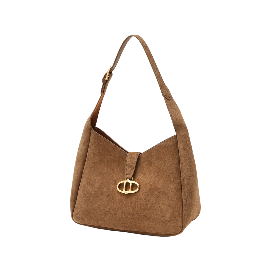 AABA6F420W1 Athe Vanessabruno Acc [Maron] Sand Brown Suede Hobo Shoulder Bag M Light Brown