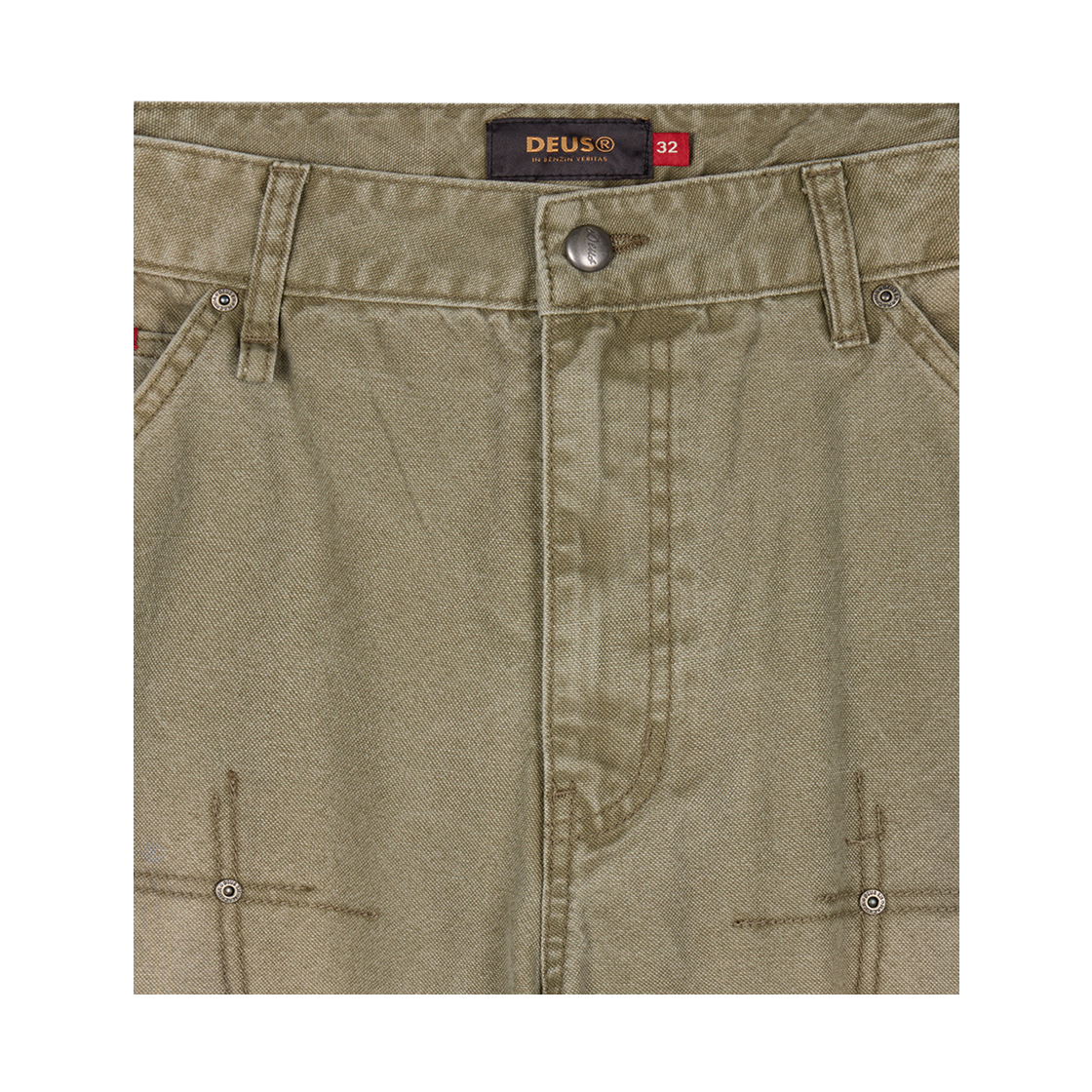 [6% 적립] 데우스 엑스 마키나 데미지드 더브 니 팬츠 카키([6% 적립] Deus Ex Machina Damaged Dub Knee Pant Khaki) - 4