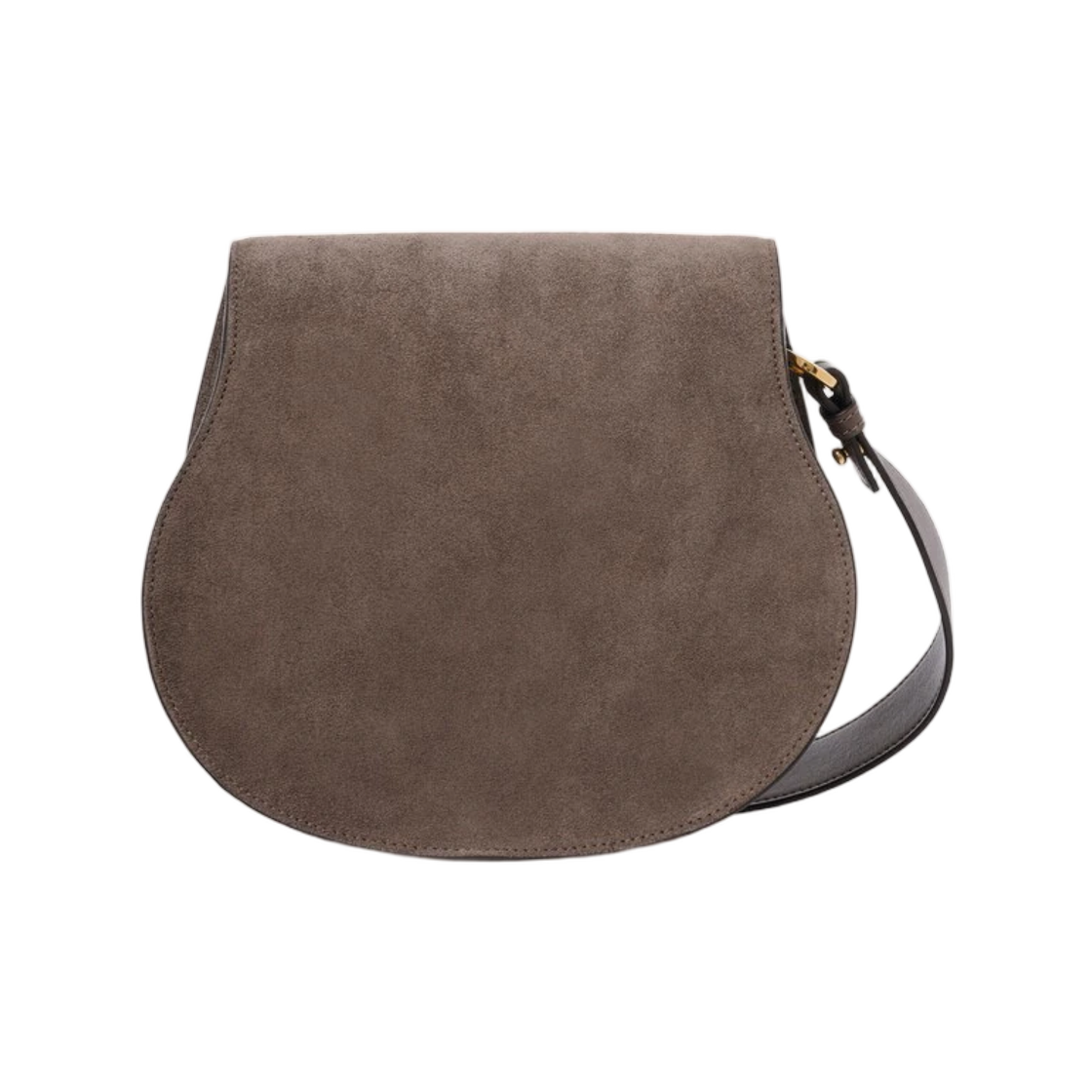 끌로에 마르씨 새들백 스웨이드 레더 니켈 그레이(Chloe Marcie Saddle Bag in Suede Leather Nickel Grey) - 3