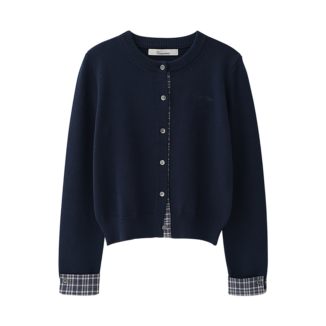 VV63KN05NV VIVACIOUS Fate Check Knit CD NAVY