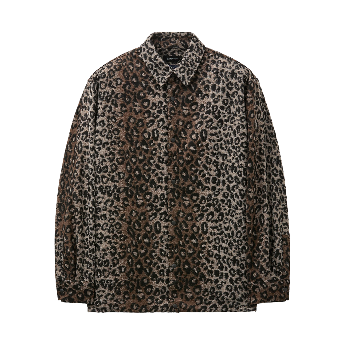 커스텀멜로우 레오파드 스트링 셔츠 브라운(Customellow Leopard Drawstring Shirt Brown) - 1