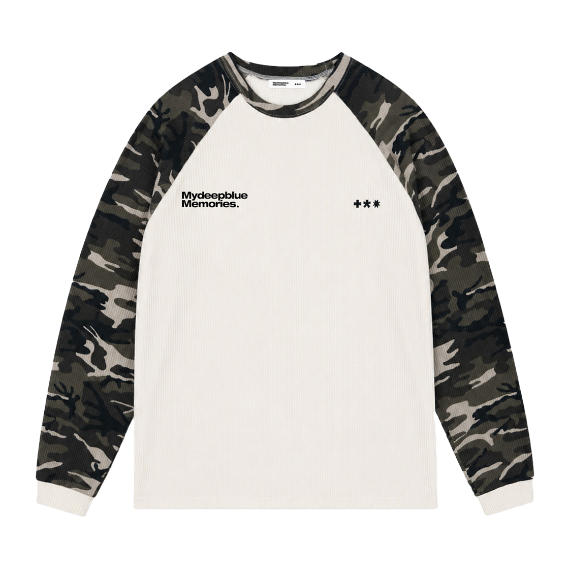 마이딥블루메모리즈 와플 래글런 티셔츠 베이지(MydeepblueMemories Mm Logo Waffle Raglan Tee Beige) - 2