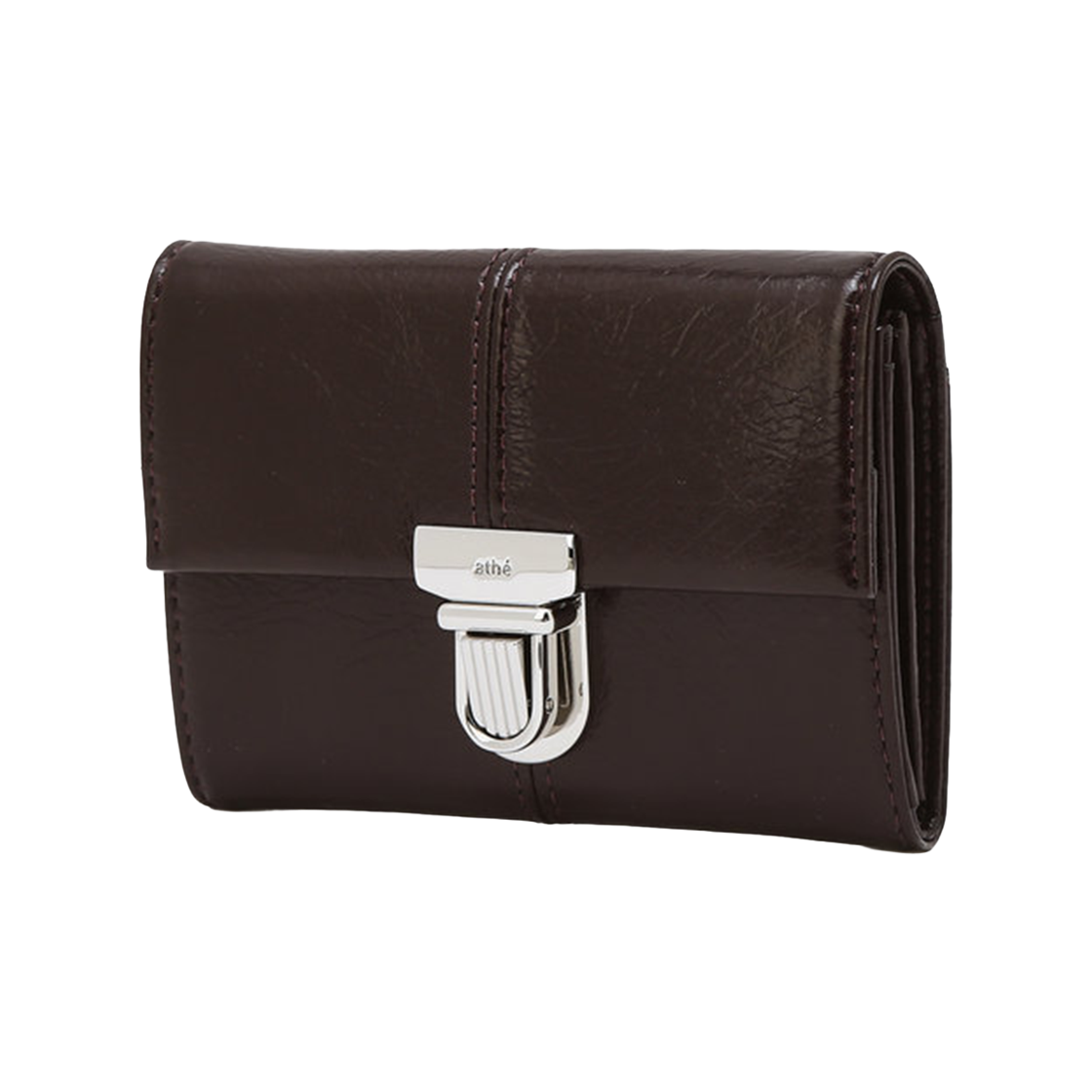 AAHO6F639D3 Athe Vanessabruno Acc [Wrinkel] Noir 2-Fold Accordion Wallet Dark Wine