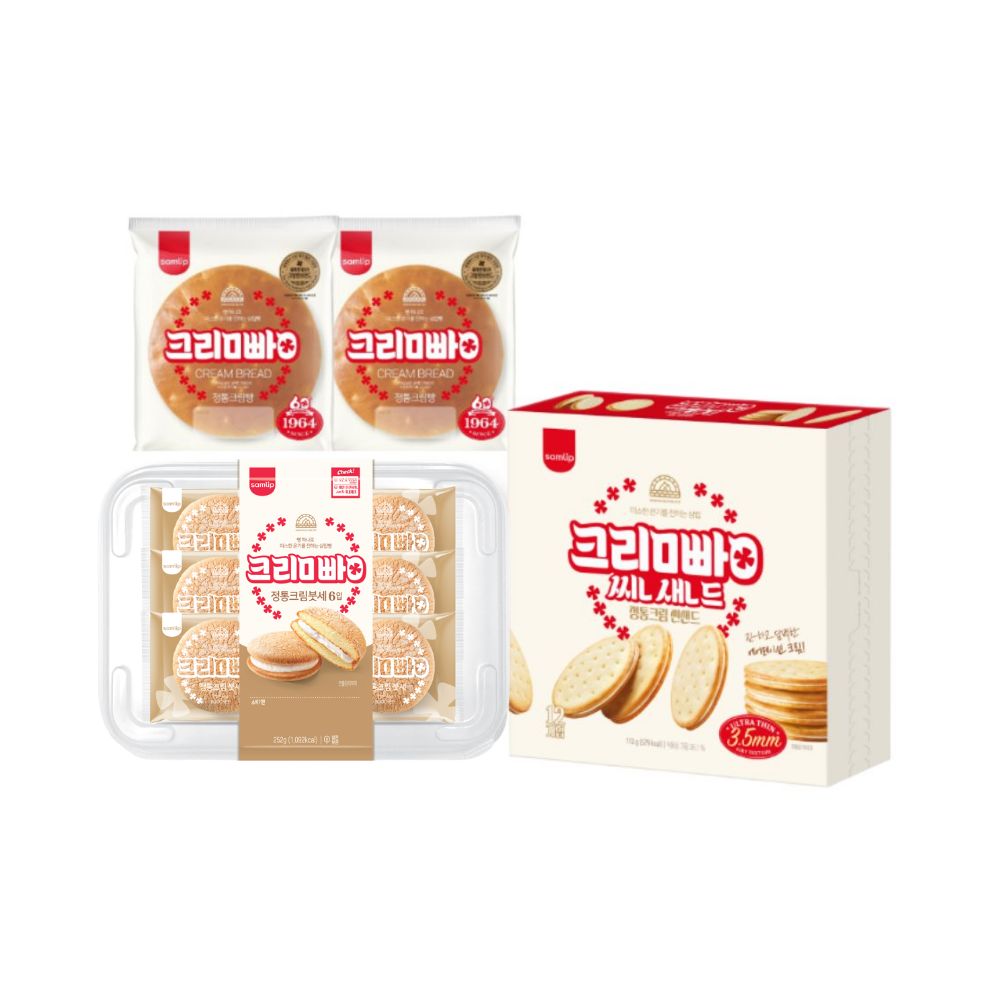 - Samlip Experienced Junior’s Commute Routine! Cream Bread 3-Item Set (2 authentic cream breads + 6 pieces of Busse + 12 pieces of Thin Sandwich)