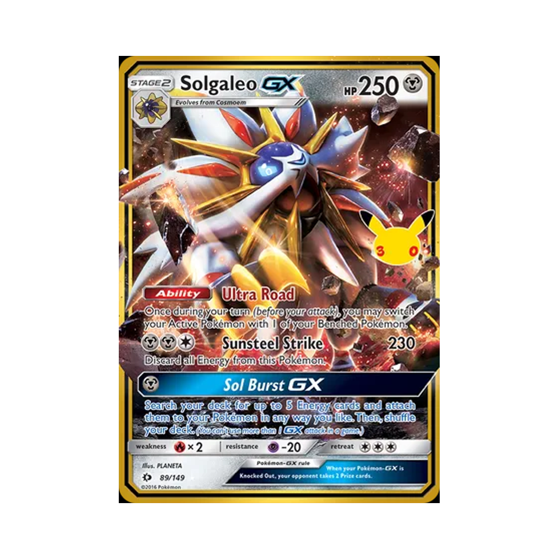 30C89-149 Pokemon TCG Solgaleo GX RHG 30th Celebration Classic Collection (English Ver.)