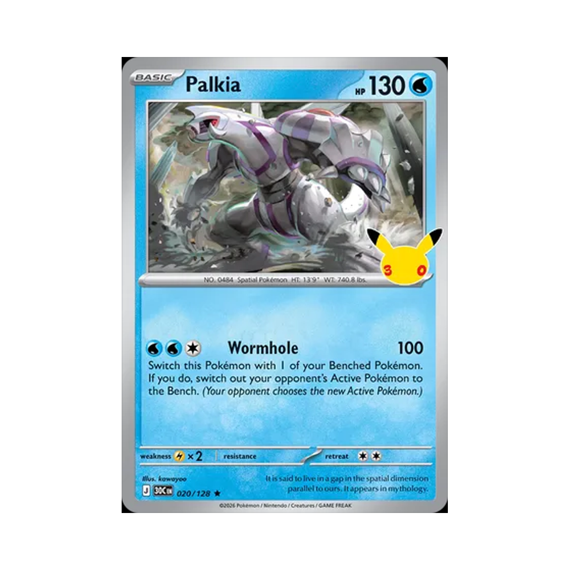 30C020-128 Pokemon TCG Palkia R 30th Celebration (English Ver.)