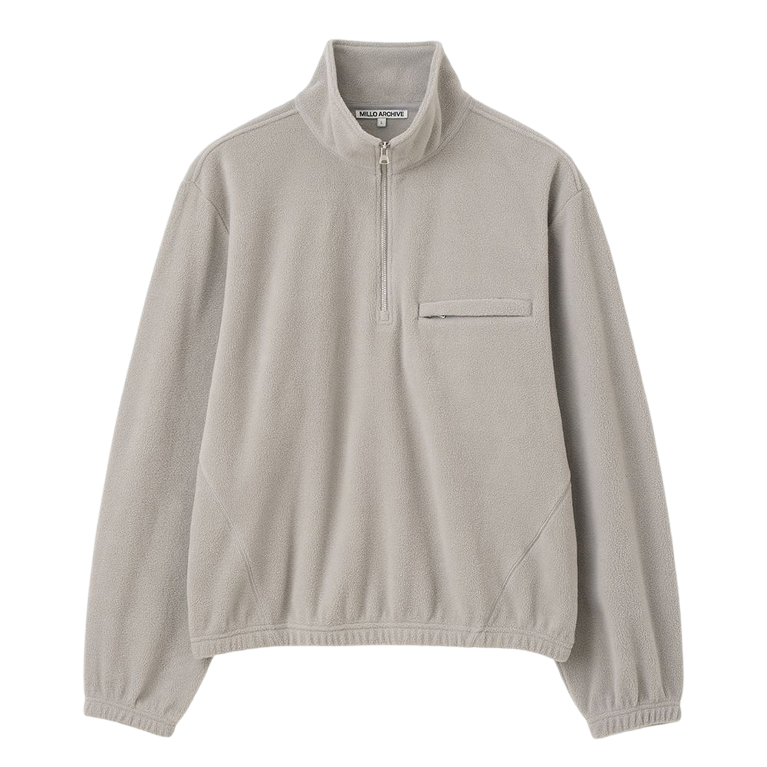 ML605LGR milloarchive Incline Light Fleece Half Zip-Up Light Gray