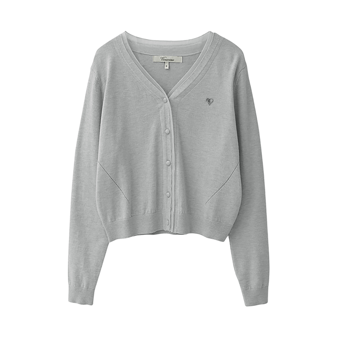 VV61KN02GR VIVACIOUS Lune Oganza Layered Knit CD GREY