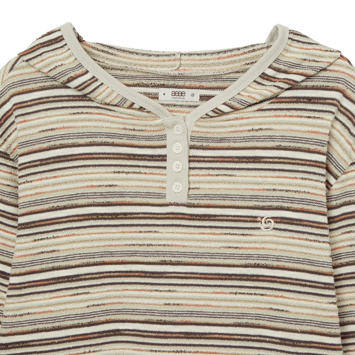 [오프라인 전용] 에이이에이이 우먼 스트라이프 니트 후디 아이보리 - 26FW([오프라인 전용] AEAE Women Stripe Knit Hoodie Ivory - 26FW) - 3