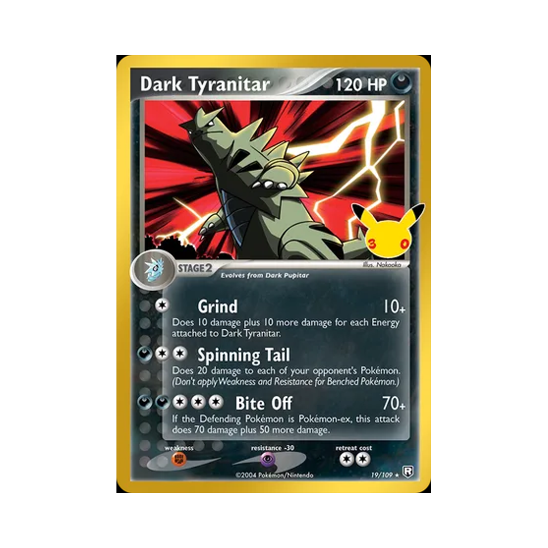30C19-109 Pokemon TCG Dark Tyranitar R 30th Celebration Classic Collection (English Ver.)